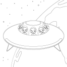 Picture for Five Little Men in a Flying Saucer Nursery Rhyme
