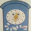 Board Game for Hickory Dickory Dock Nursery Rhyme