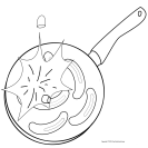 Coloring Picture for Ten Fat Sausages Nursery Rhyme